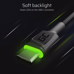Green Cell KABGC13 – USB-A to USB-C laidas, USB 2.0, 2 m, juodas