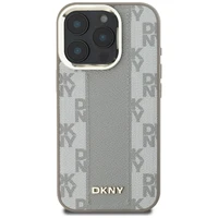 DKNY languoto rašto magnetinis MagSafe dėklas iPhone 16 Pro Max - smėlinis