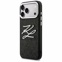 Karl Lagerfeld IML Glitter KL Diamond Logo Dėklas for iPhone 17 Pro Max - juodas