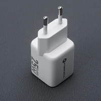 FORCELL F-ENERGY Mini GaN III VT-25B kelioninis įkroviklis su 1 x Type C + 1x USB A lizdais, PD QC4.0 25W baltas