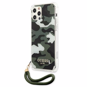 Guess GUHCP12LKSARKA iPhone 12 Pro Max 6.7" зелёный/хаки жёсткий чехол Camo Collection