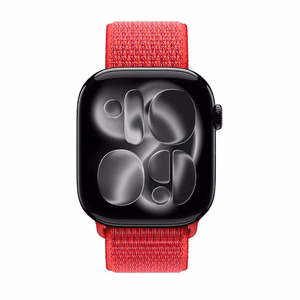 Crong Nylon sportinis Apple Watch dirželis, 38/40/41/42 mm, „Red Fusion“