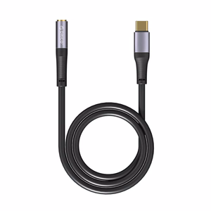 Juodas 1 m garso laidas Orico AXC: USB-C – 3,5 mm jack