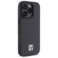 DKNY su pasikartojančiu logotipu Magnetinis dėklas telefonui iPhone 16 Pro Max - juodas