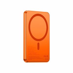 Forcell F-Energy Slim F5K9 išorinė baterija, suderinama su MagSafe, 5000 mAh, 15 W, QC 4.0, PD 3.0, oranžinė