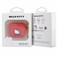 Hello Kitty silikoninis 3D Kitty galvos dėklas AirPods 3 - fuksijos