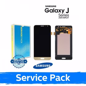 Ekranas skirtas Samsung J320F 2016 J3 auksinis (Service Pack)