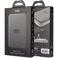 Išorinė baterija Audi Big Logo Magnetinis indukcinis 15W 5000mAh - pilka