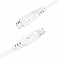 Acefast C3-01 Lightning - USB-C PD kabelis 30W 3A 480Mb/s 1.2m - baltas