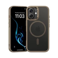 Benks magnetinis Mist dėklas telefonui su metaliniu rėmeliu, skirtas Iphone 16, titano spalvos