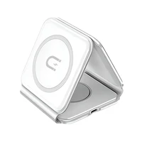 Dudao A11N 15W 3in1 indukcinis įkroviklis - baltas + USB-C / USB-C kabelis