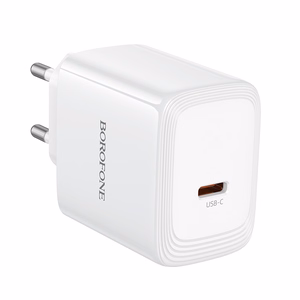 Borofone BN33 Fuente GaN USB-C tinklo įkroviklis QC3.0 PD 40W baltas