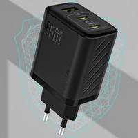 Dudao A29C 65W GaN sieninis įkroviklis + USB-C kabelis - juodas