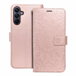 MEZZO Book чехол для Samsung A15 4G / A15 5G мандала розовое золото