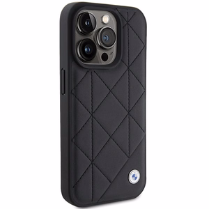 BMW odinis dygsniuotas dėklas telefonui iPhone 15 Pro Max - juodas