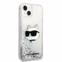Karl Lagerfeld KLHCP14MLNHCCS iPhone 14 Plus 6.7" sidabrinis/sidabrinis kietasis dėklas Blizgučiai Choupette Galva