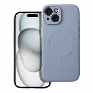 Dėklas Samsung A27 Silicone Mag Cover suderinamas su MagSafe (kameros apsauga) šviesiai mėlynas