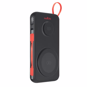 Maxlife belaidė išorinė baterija MXPB-08 10000 mAh magnetinė 3in1 juoda