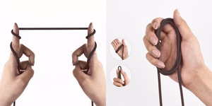 Silikoninis kabelis HOCO Type-C - Type-C, 60W, juodas, 1m