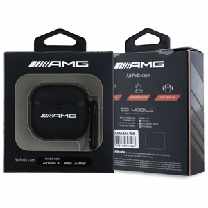 AMG odinis baltas logotipas dėklas AirPods 4 - juodas / baltas