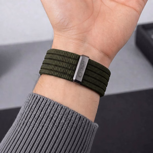 Tech-Protect Nylon Sport nailoninis sportinis dirželis, skirtas Apple Watch 44 / 45 / 46 / 49 mm, tamsiai žalias