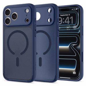 Spigen Ultra Hybrid MagSafe dėklas iPhone 18 Pro Max / 17 Pro Max, tamsiai mėlynas
