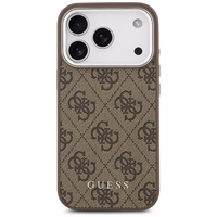 Guess 4G Classic Logo Magnetinis dėklas telefonui iPhone 17 Pro Max - rudas