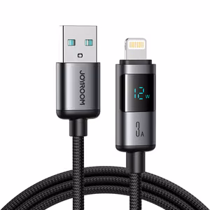 Joyroom S-A16 Pro Prism Series Кабель USB-A - Lightning 3A с дисплеем 1.2м - чёрный