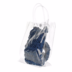 Megztas krepšys telefonui dizainas 1 mėlynas