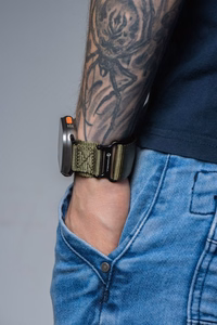 FORCELL F-DESIGN FA05 nailoninis dirželis APPLE laikrodžiui 38 / 40 / 41 mm žalias
