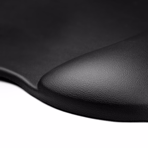 Ergonominis pelės kilimėlis ir riešo atrama gelio eko oda didelis neslystantis - juodas