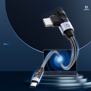 Orico C2C kampinis USB-C–USB-C PD, 100 W laidas, 0,5 m – juodas