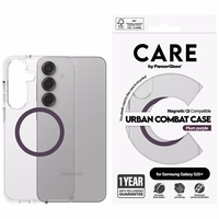 CARE by PanzerGlass Flagship Urban Combat Purple QI dėklas Samsung Galaxy S25+ - skaidrus