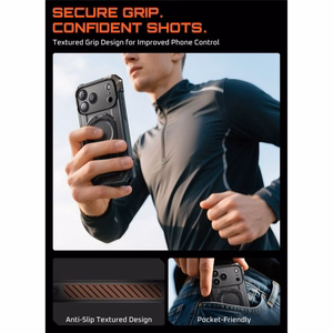 Supcase UB Grip Mag Magnetinis dėklas telefonui iPhone 17 Pro Max - Juodas