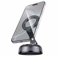 Automobilinis laikiklis Hoco magnetinis su reguliuojamu siurbimo laikikliu H92 - juodas ir metalinis pilkas