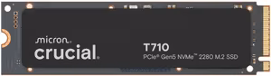 SSD diskas Crucial T710 4TB M.2 PCIe Gen5 NVMe Skaitymas 14500 MB/s Rašymas 13800 MB/s