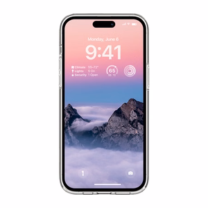 Crong Clear MAG Cover dėklas, skirtas iPhone 14 Pro Max, suderinamas su MagSafe, skaidrus