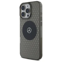 Mercedes MB Dėklas telefonui iPhone 16 Pro su Žvaigždžių raštu - Juodas