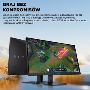 HP OMEN žaidimų monitorius su 27 colių QHD 180 Hz ekranu – 27q G2