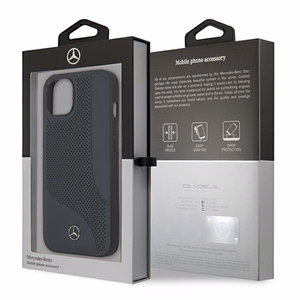 Mercedes odinis perforuotos srities dėklas telefonui iPhone 13 mini – tamsiai mėlynas