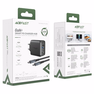 Įkroviklis Acefast A17 65W GaN USB-C/USB-A/HDMI juodas