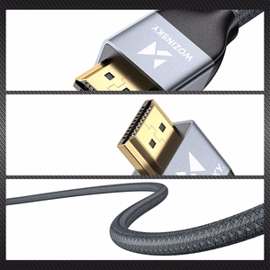 Kabelis (m) HDMI 2.1 8K 60 Hz 48 Gbps / 4K 120 Hz / 2K 144 Hz 2 m sidabrinis (WHDMI-20)