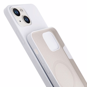 3mk Hardy Silicone MagDėklas iPhone 14 Plus - baltas
