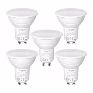 LEPRO 200057-DW-EU-5 GU10 LED Bulb, 4.5W (50W), 345 lm, 5000K, 100°, 5 pcs.