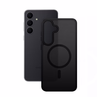 Crong Hybrid Matte Magnetic - MagSafe dėklas Samsung Galaxy S25 FE (juodas)