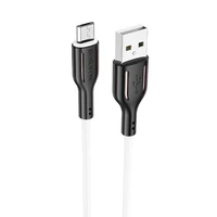 Borofone Kabelis BX63 Charming - USB į MicroUSB - 2,4A 1 metras juodas-baltas