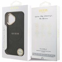 Guess Peony Hot Stamp MagSafe dėklas telefonui iPhone 17 - juodas
