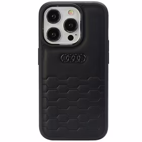 Audi GT Sintetinės odos dėklas telefonui iPhone 15 Pro Max - juodas