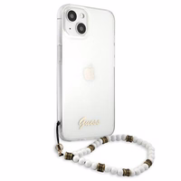 Guess GUHCP13MKPSWH iPhone 13 6.1" Permatomas kietas dėklas Baltas Perlas