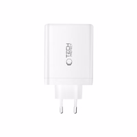 "Tech-Protect NC120W-GAN" 4 prievadų 120 W sieninis įkroviklis - baltas